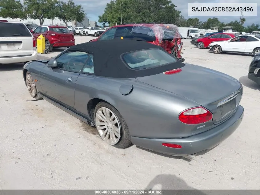 2005 Jaguar Xk8 VIN: SAJDA42C852A43496 Lot: 40304035