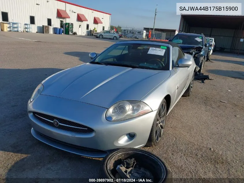 2007 Jaguar Xk VIN: SAJWA44B175B15900 Lot: 39897902