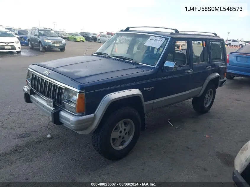 1991 Jeep Cherokee Laredo VIN: 1J4FJ58S0ML548573 Lot: 40023607