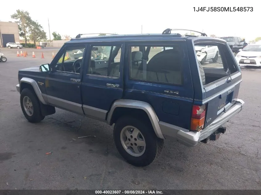 1991 Jeep Cherokee Laredo VIN: 1J4FJ58S0ML548573 Lot: 40023607