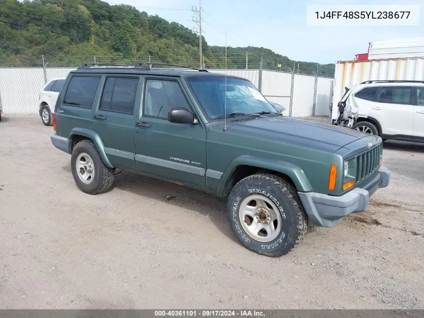 2000 Jeep Cherokee Sport VIN: 1J4FF48S5YL238677 Lot: 40361101