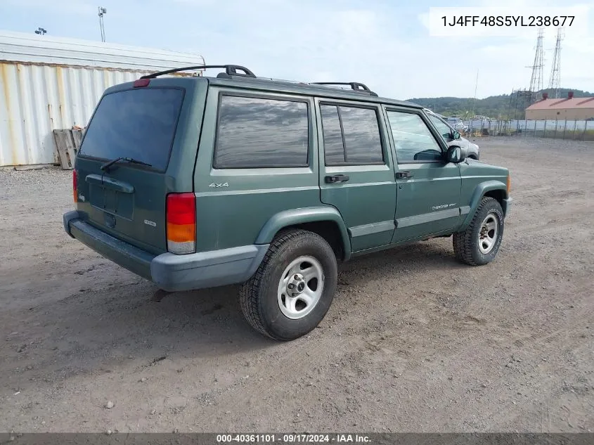 2000 Jeep Cherokee Sport VIN: 1J4FF48S5YL238677 Lot: 40361101