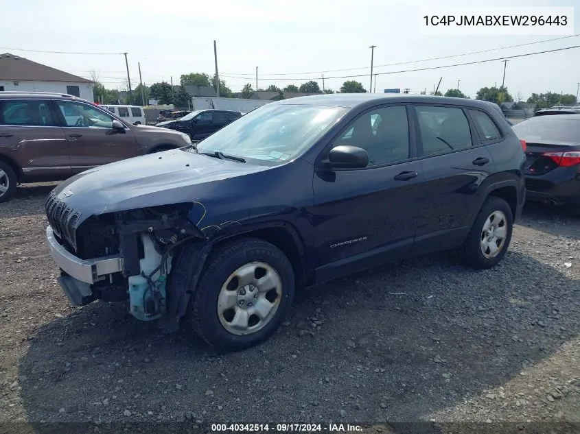 2014 Jeep Cherokee Sport VIN: 1C4PJMABXEW296443 Lot: 40342514