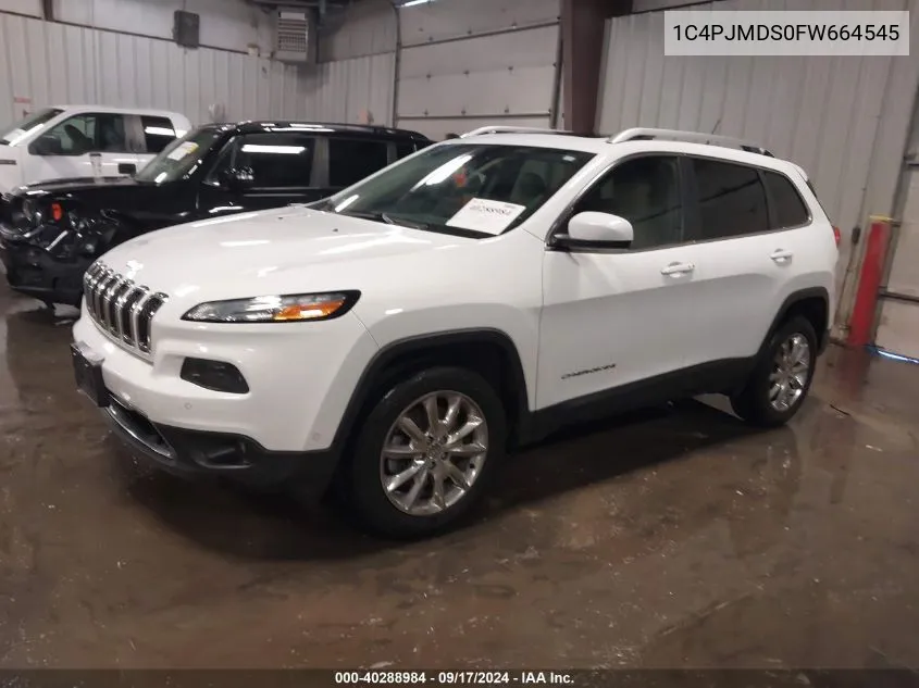 2015 Jeep Cherokee Limited VIN: 1C4PJMDS0FW664545 Lot: 40288984