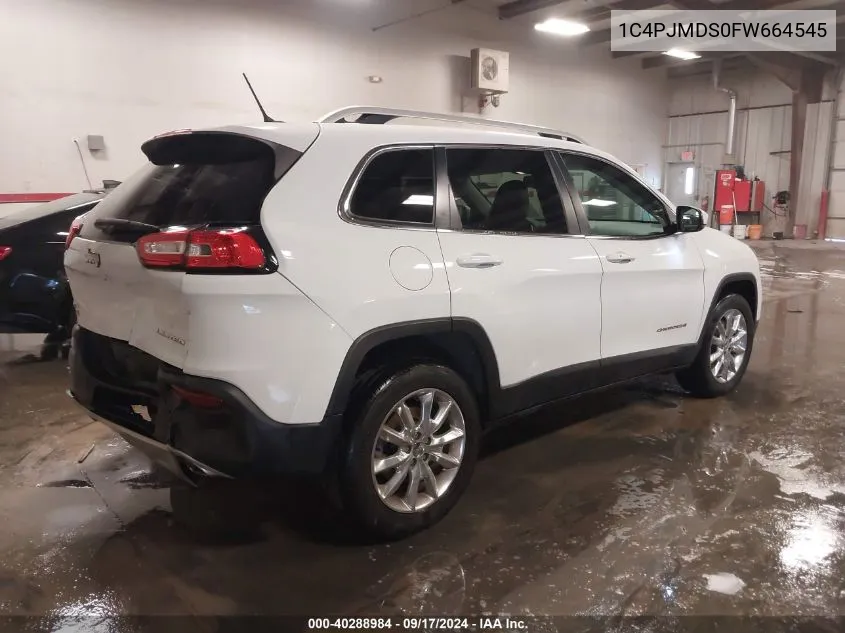 2015 Jeep Cherokee Limited VIN: 1C4PJMDS0FW664545 Lot: 40288984