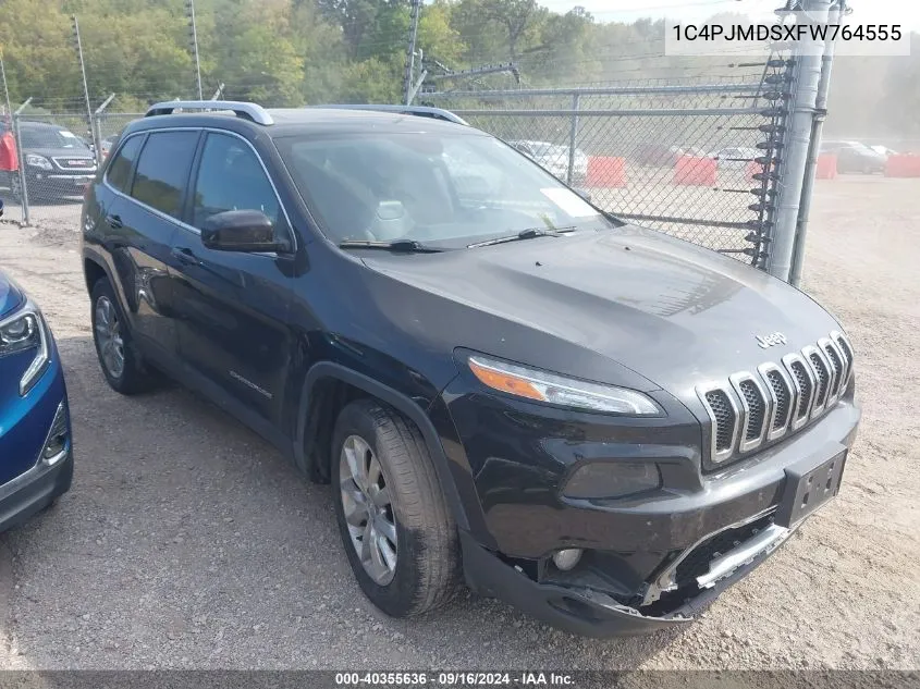 2015 Jeep Cherokee Limited VIN: 1C4PJMDSXFW764555 Lot: 40355636