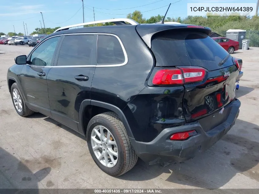 2017 Jeep Cherokee Latitude Fwd VIN: 1C4PJLCB2HW644389 Lot: 40351435