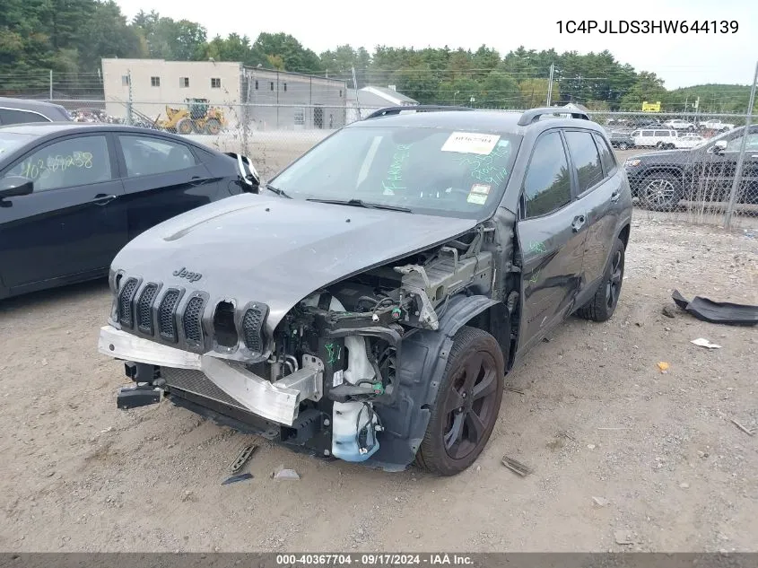 1C4PJLDS3HW644139 2017 Jeep Cherokee High Altitude Fwd