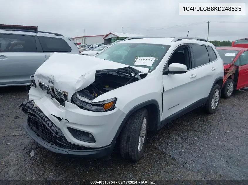 2019 Jeep Cherokee Latitude Fwd VIN: 1C4PJLCB8KD248535 Lot: 40313754