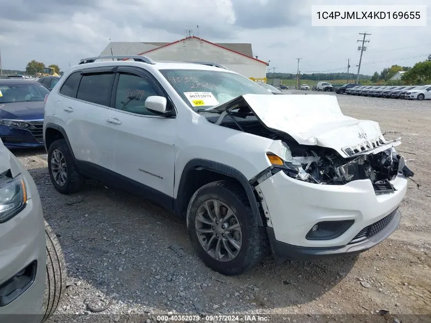 2019 Jeep Cherokee Latitude Plus 4X4 VIN: 1C4PJMLX4KD169655 Lot: 40352079