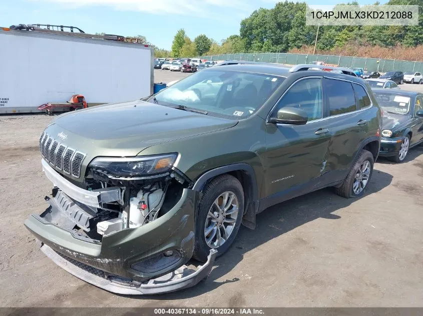 2019 Jeep Cherokee Latitude Plus 4X4 VIN: 1C4PJMLX3KD212088 Lot: 40367134