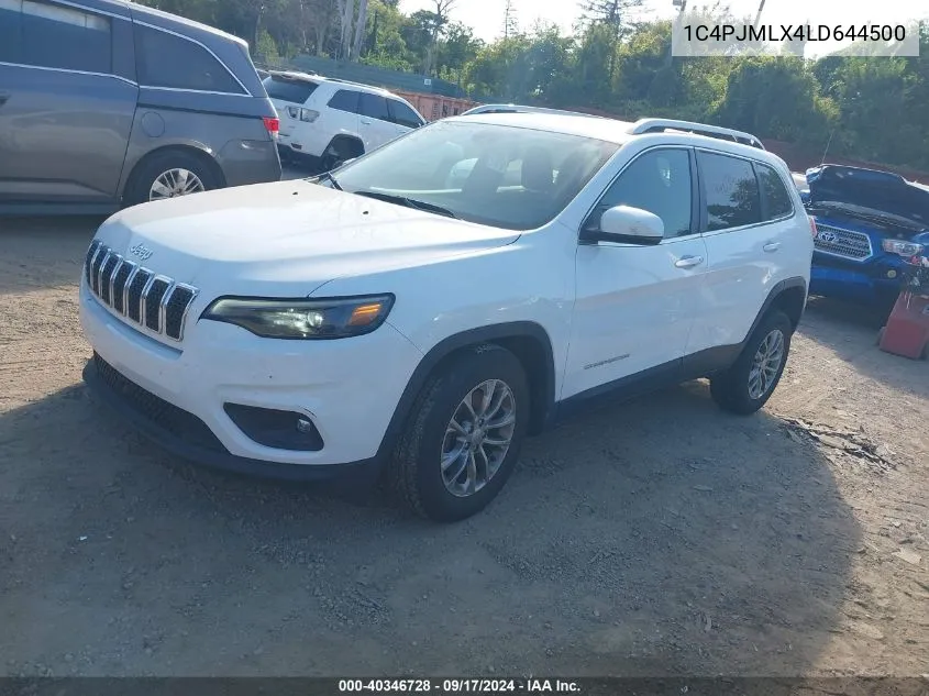 2020 Jeep Cherokee Latitude Lux 4X4 VIN: 1C4PJMLX4LD644500 Lot: 40346728