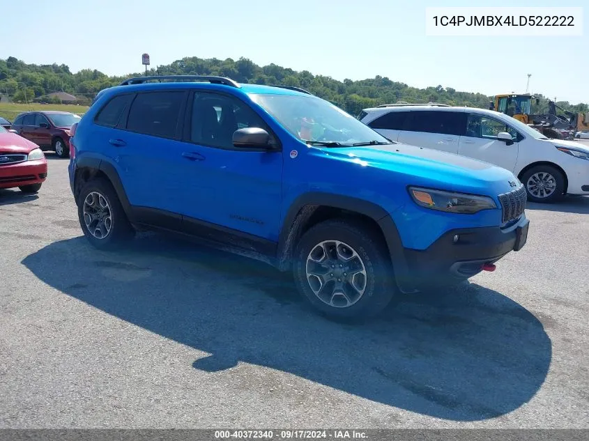 2020 Jeep Cherokee Trailhawk 4X4 VIN: 1C4PJMBX4LD522222 Lot: 40372340