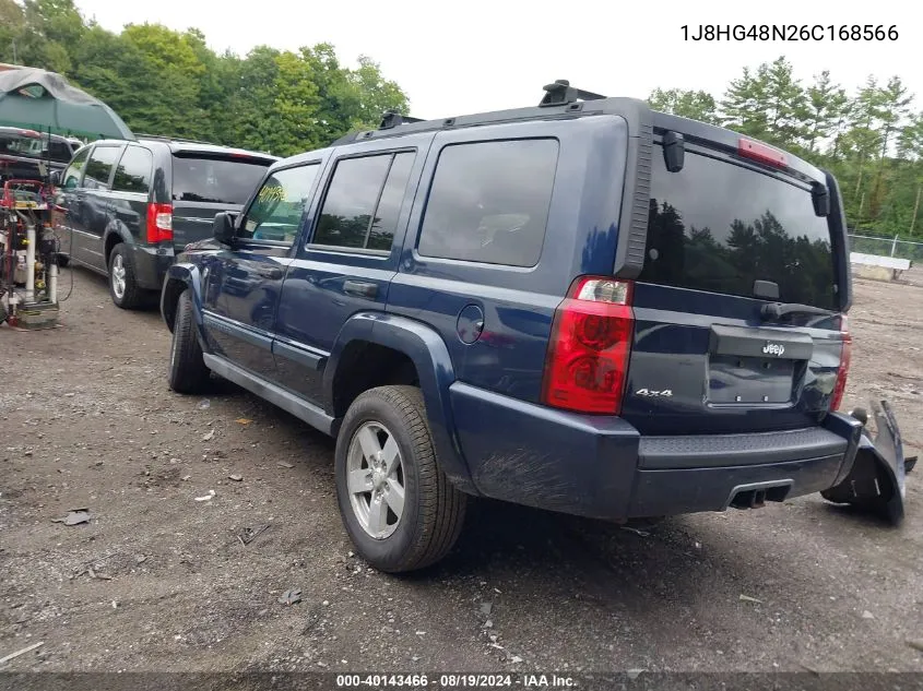 2006 Jeep Commander VIN: 1J8HG48N26C168566 Lot: 40143466