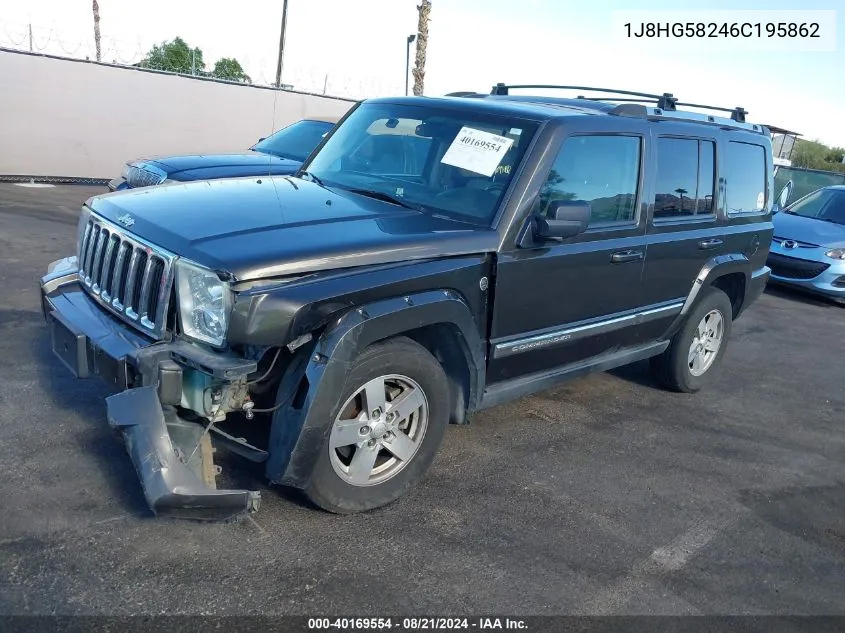 2006 Jeep Commander Limited VIN: 1J8HG58246C195862 Lot: 40169554