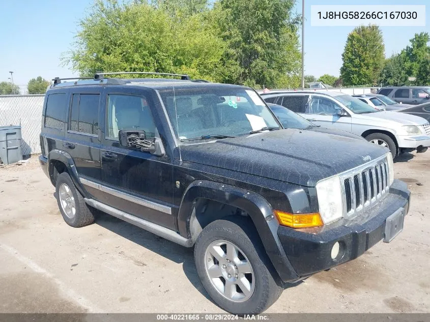 2006 Jeep Commander Limited VIN: 1J8HG58266C167030 Lot: 40221665