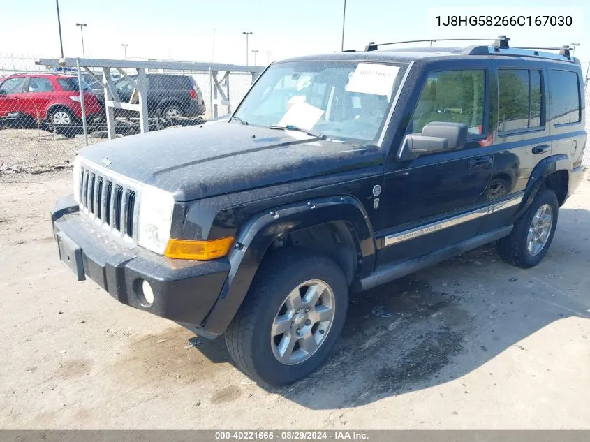 2006 Jeep Commander Limited VIN: 1J8HG58266C167030 Lot: 40221665