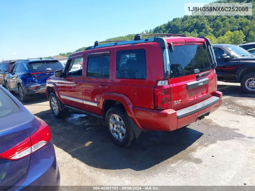 2006 Jeep Commander Limited VIN: 1J8HG58NX6C252088 Lot: 40281101