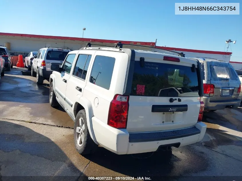 1J8HH48N66C343754 2006 Jeep Commander