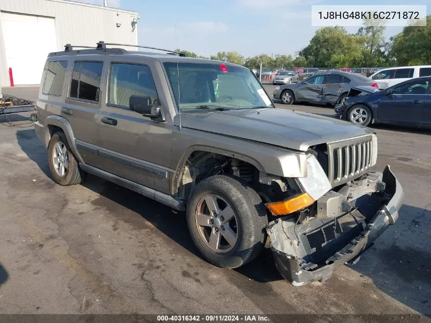 2006 Jeep Commander VIN: 1J8HG48K16C271872 Lot: 40316342