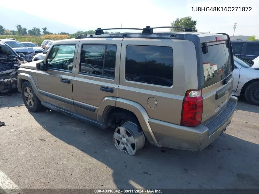 2006 Jeep Commander VIN: 1J8HG48K16C271872 Lot: 40316342