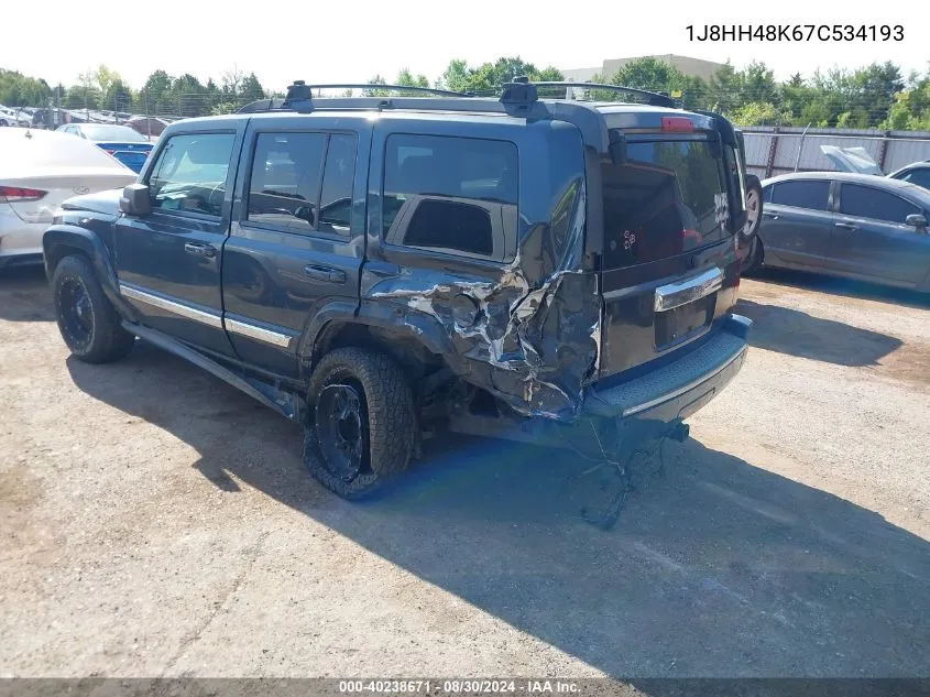 2007 Jeep Commander Sport VIN: 1J8HH48K67C534193 Lot: 40238671