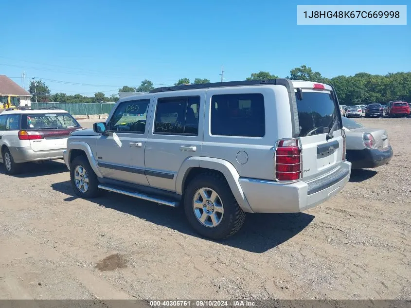 2007 Jeep Commander Sport VIN: 1J8HG48K67C669998 Lot: 40305761