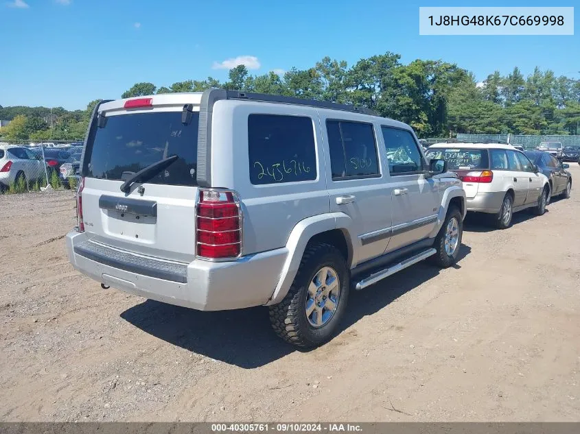 2007 Jeep Commander Sport VIN: 1J8HG48K67C669998 Lot: 40305761