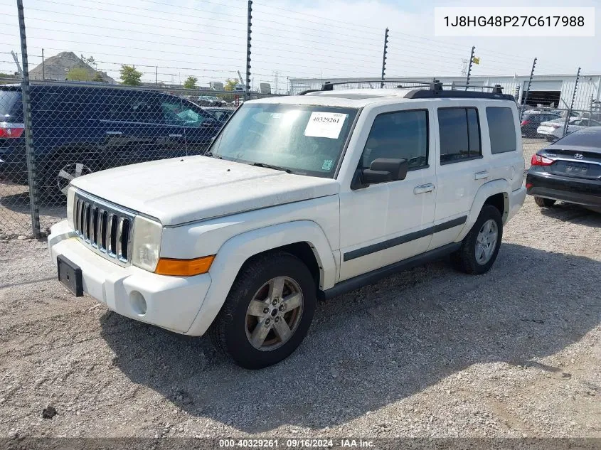 1J8HG48P27C617988 2007 Jeep Commander Sport