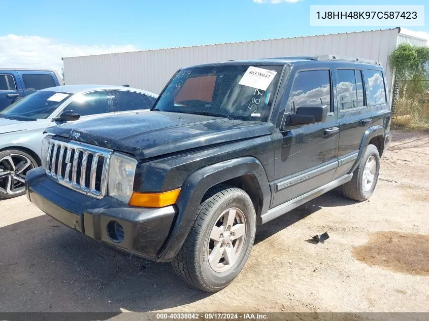 1J8HH48K97C587423 2007 Jeep Commander Sport