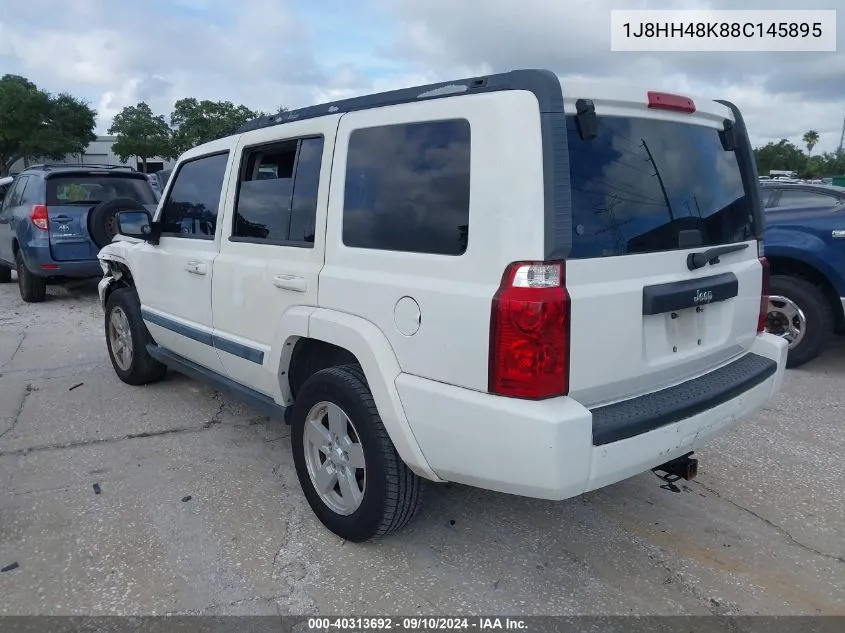 2008 Jeep Commander Sport VIN: 1J8HH48K88C145895 Lot: 40313692