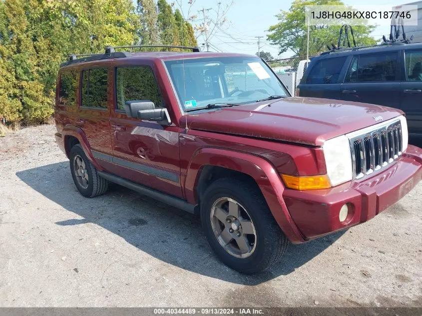 1J8HG48KX8C187746 2008 Jeep Commander Sport