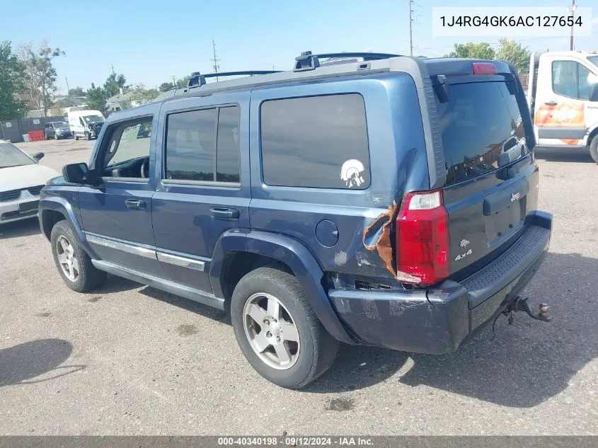 2010 Jeep Commander Sport VIN: 1J4RG4GK6AC127654 Lot: 40340198