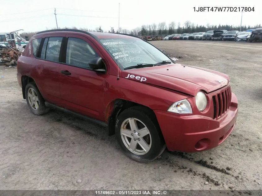 1J8FT47W77D217804 2007 Jeep Compass