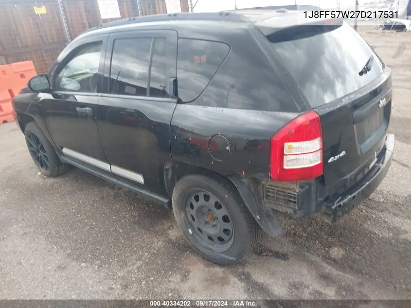 2007 Jeep Compass Limited VIN: 1J8FF57W27D217531 Lot: 40334202