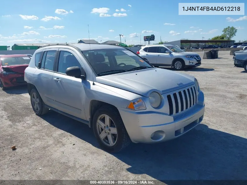 1J4NT4FB4AD612218 2010 Jeep Compass Sport