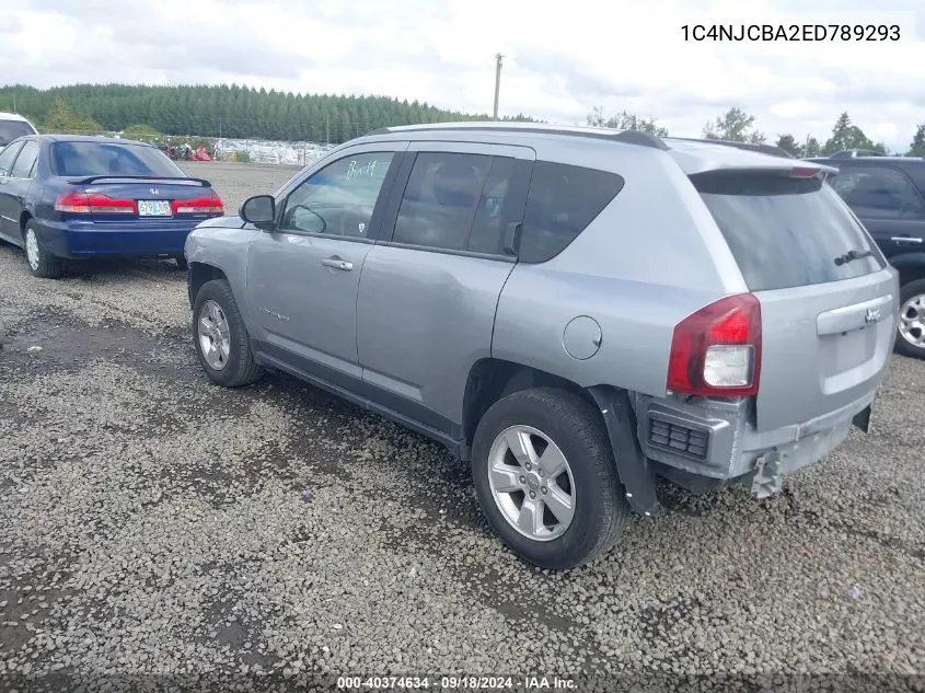 2014 Jeep Compass Sport VIN: 1C4NJCBA2ED789293 Lot: 40374634