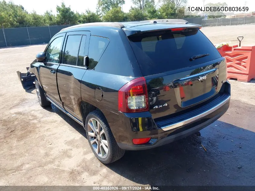 1C4NJDEB6GD803659 2016 Jeep Compass High Altitude Edition