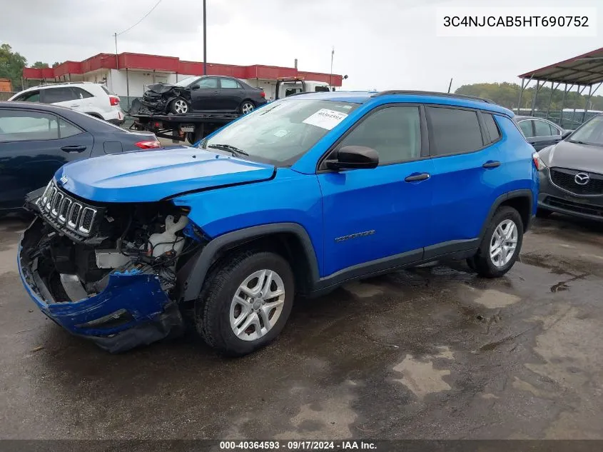 3C4NJCAB5HT690752 2017 Jeep New Compass Sport Fwd