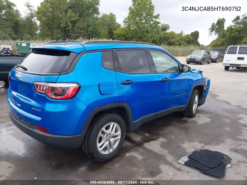 3C4NJCAB5HT690752 2017 Jeep New Compass Sport Fwd