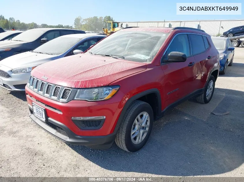 3C4NJDABXKT649949 2019 Jeep Compass Sport 4X4