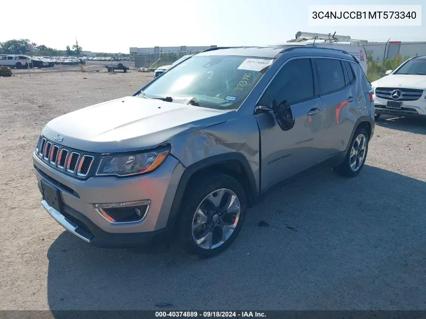 2021 Jeep Compass Limited VIN: 3C4NJCCB1MT573340 Lot: 40374889