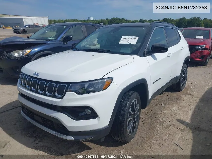 3C4NJDCB5NT232353 2022 Jeep Compass Limited 4X4