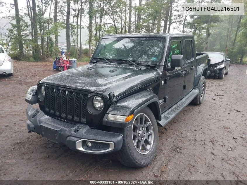 2020 Jeep Gladiator Overland VIN: 1C6HJTFG4LL216501 Lot: 40333181