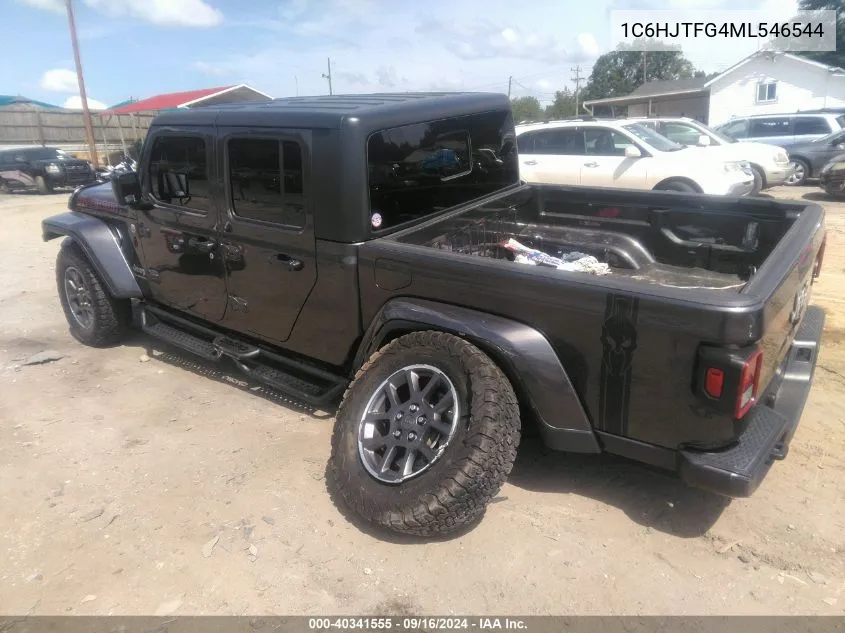 2021 Jeep Gladiator Overland 4X4 VIN: 1C6HJTFG4ML546544 Lot: 40341555