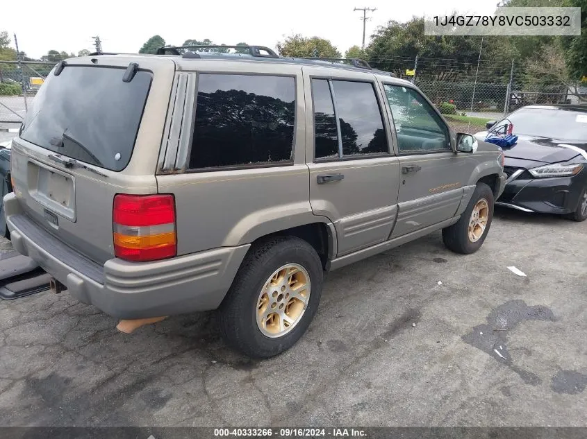 1997 Jeep Grand Cherokee Limited VIN: 1J4GZ78Y8VC503332 Lot: 40333266