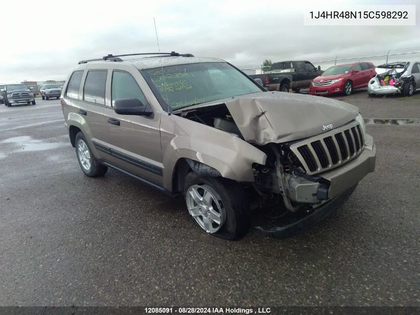 2005 Jeep Grand Cherokee Laredo/Columbia/Freedom VIN: 1J4HR48N15C598292 Lot: 12085091