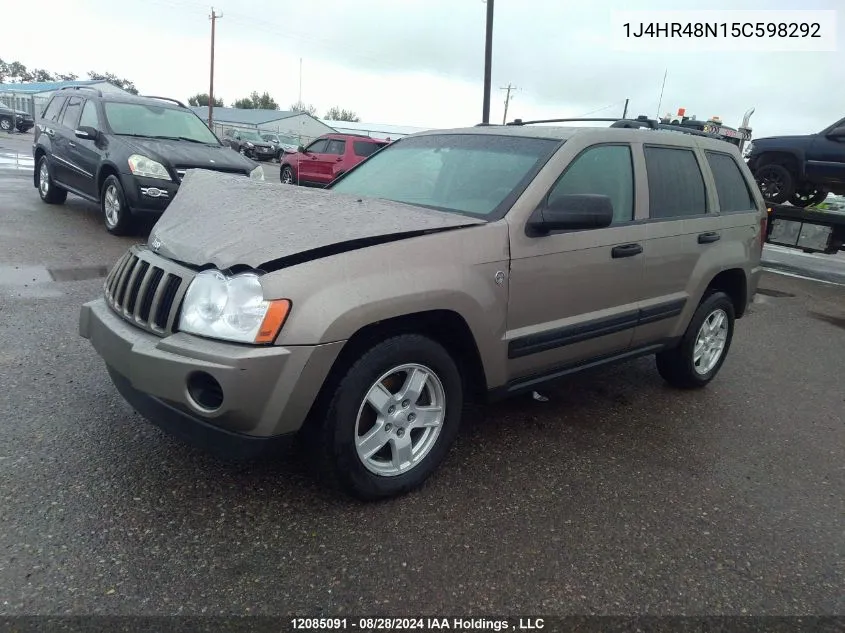 2005 Jeep Grand Cherokee Laredo/Columbia/Freedom VIN: 1J4HR48N15C598292 Lot: 12085091