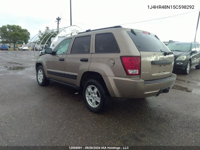 2005 Jeep Grand Cherokee Laredo/Columbia/Freedom VIN: 1J4HR48N15C598292 Lot: 12085091