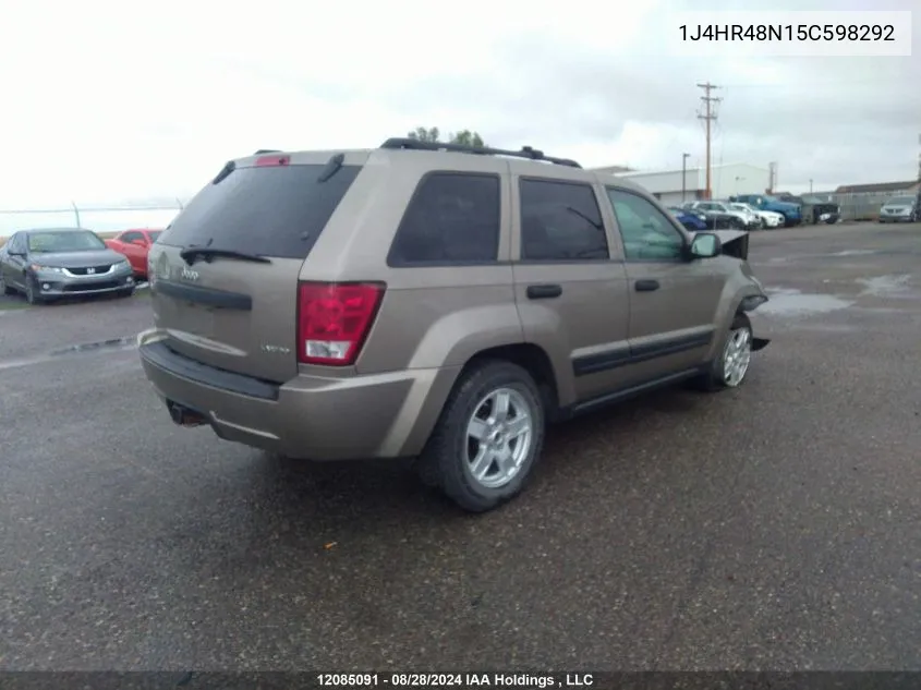 2005 Jeep Grand Cherokee Laredo/Columbia/Freedom VIN: 1J4HR48N15C598292 Lot: 12085091